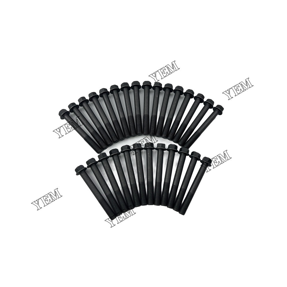 28PCS D2366 Cylinder Head Bolt Set For Doosan / DEVELON 280 LC-III excavator For Doosan / DEVELON