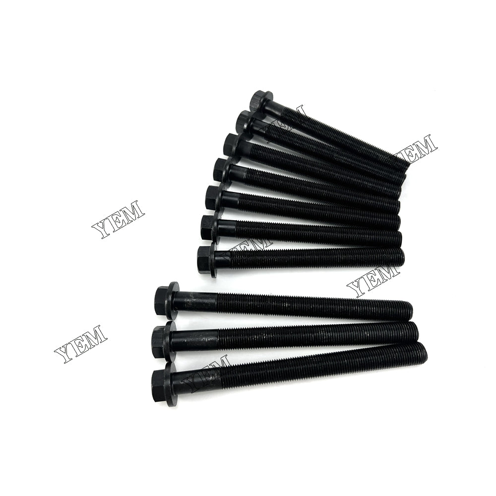 Good quality For Caterpillar 3054c Head Bolt Set 3218A011 225-5501 3218A012 225-5502 10PCS installed one engine For Caterpillar