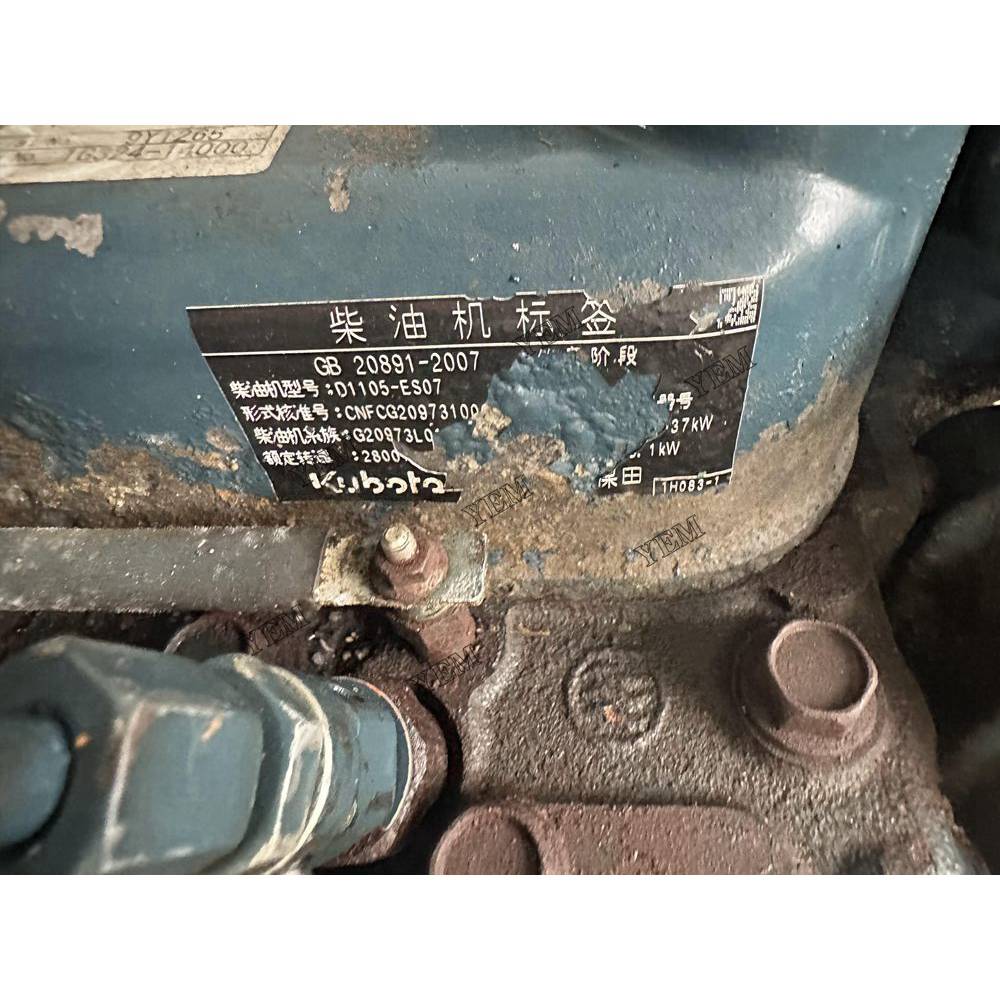 Used D1105 Engine serial number 9Y1680 For Kubota Engine Assembly For Kubota