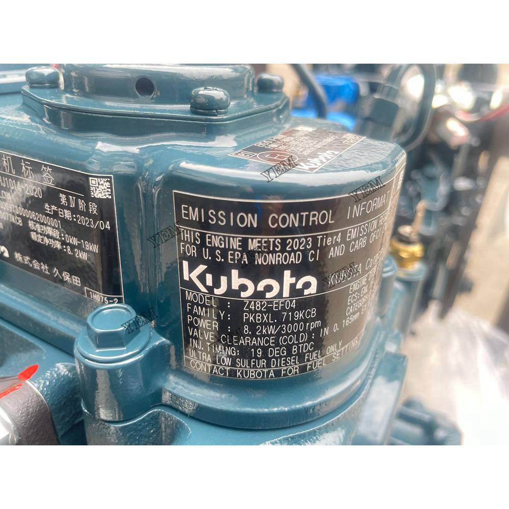 New Z482 Engine serial number 4PG2125 For Kubota Engine Assembly For Kubota