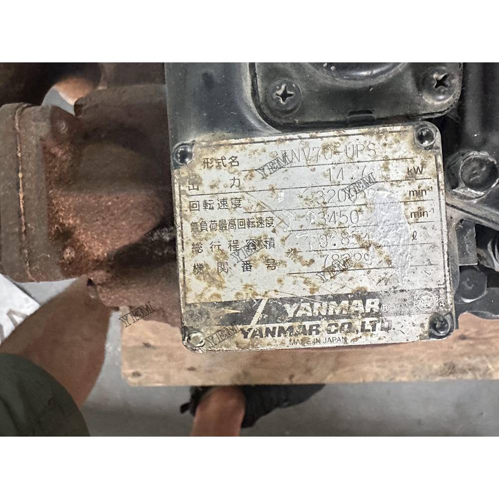Used 3TNV70 Engine For Yanmar Engine Assembly 14.7kw