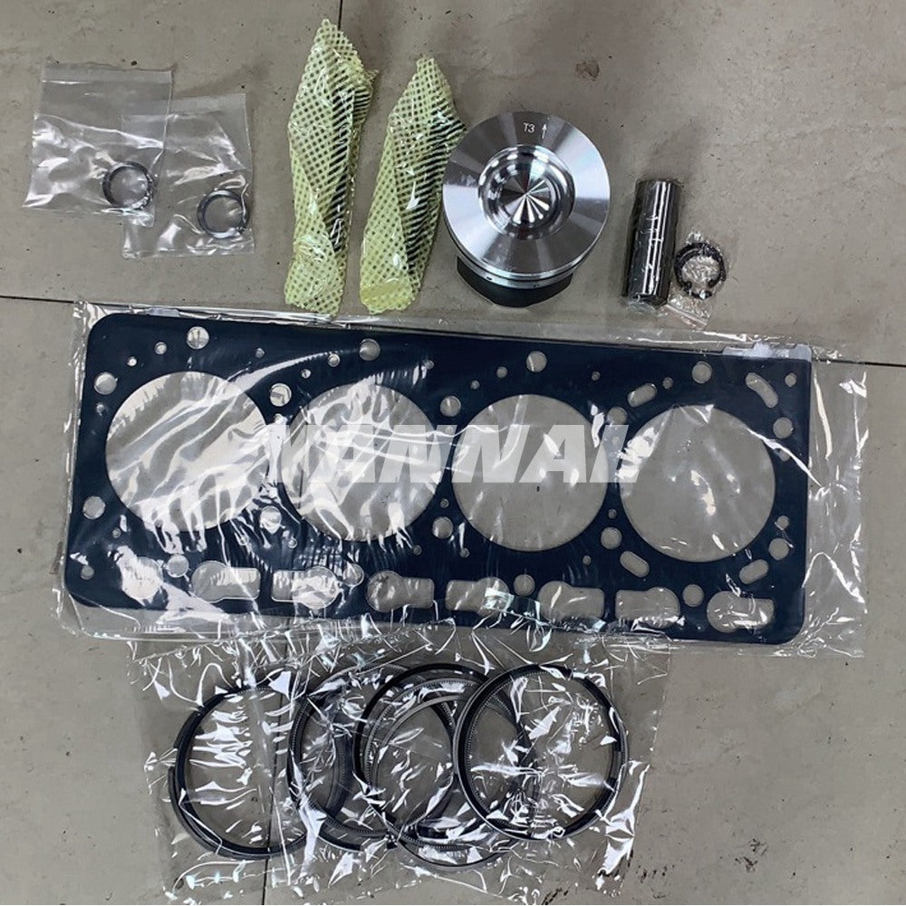 KUBOTA V3300 PISTON KIT WITH HEAD GASKET VALVE TRAIN For Kubota