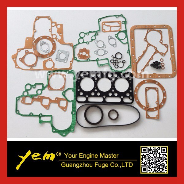 3D76 FULL GASKET SET WITH HEAD GASKET CRANK FRONT AND REAR SEAL WATER PUMP GASKET FOR KUBOTA DIESEL ENGINE PARTS For Kubota