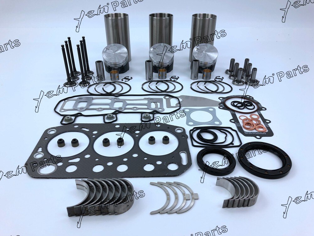 3TNV70 LINER KIT WITH PISTON + PISTON RING + GASKET SET + CYLINDER LINER + BEARING+ VALVE SET FOR YANMAR DIESEL ENGINE PARTS For Yanmar