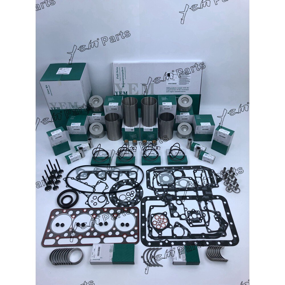 V1902 OVERHAUL REPAIR KIT WITH PISTON RING FULL GASKET SET BEARING VALVESS FOR KUBOTA DIESEL ENGINE PARTS For Kubota