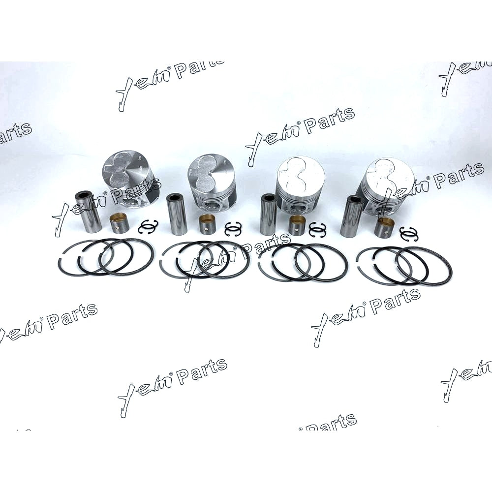 YEM Engine Parts Piston + Ring Kit Set Oversize 84mm (+0.50mm) For Shibaura N844 x4 (OIL RING 3MM) Engine Parts For Shibaura