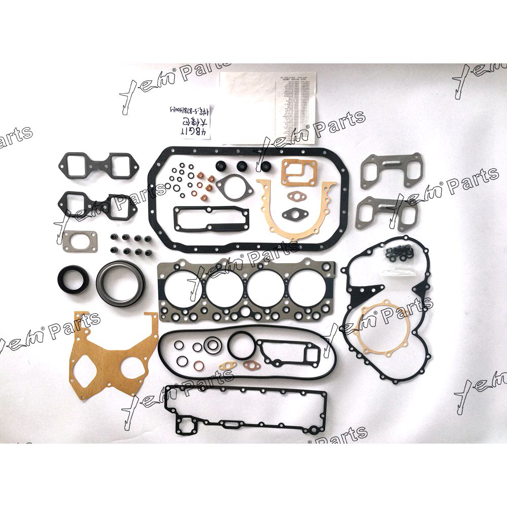 YEM Engine Parts 4BG1 4BG1T Overhaul Gasket Kit For Isuzu Engine For Hitachi EX130 EX120-5 excavators For Isuzu