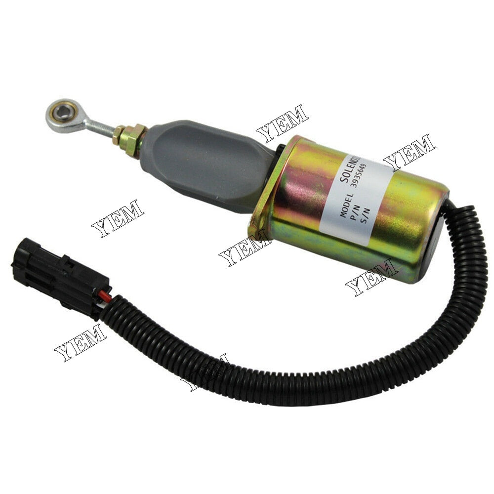 YEM Engine Parts For Cummins 4B 6B 6C SYNCRO START Shut Down Solenoid 3935649 12V For Cummins