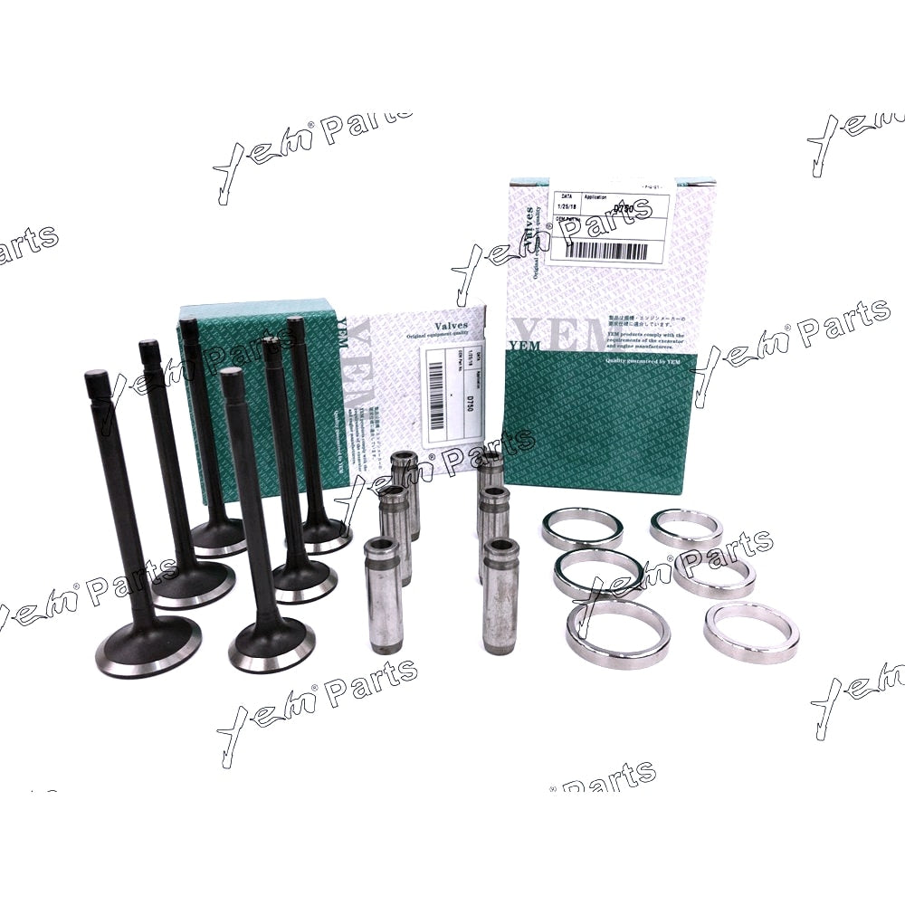 YEM Engine Parts 1 Set Valve Guide Seat Intake Valve & Exhaust Valve For Kubota D750 Engine For Kubota
