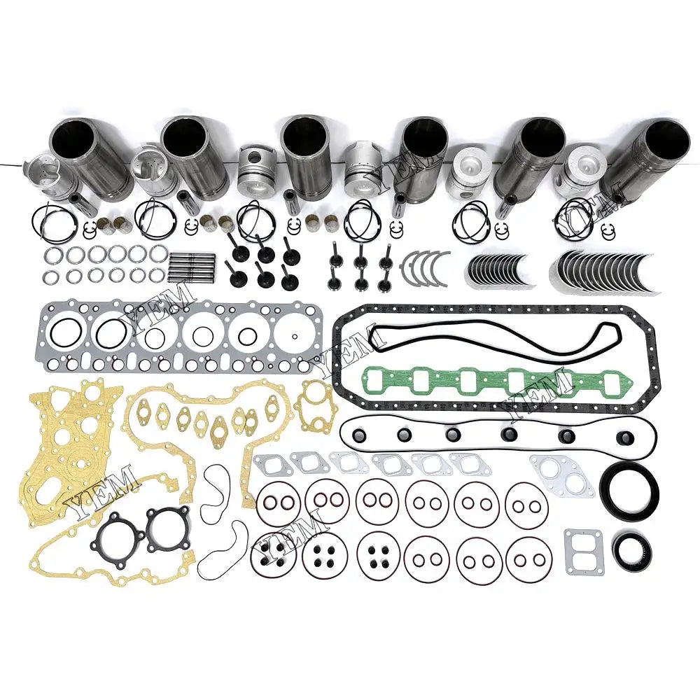 6X High performanceOverhaul Rebuild Kit With Gasket Set Bearing-Valve Train For Nissan FD6 Engine YEMPARTS
