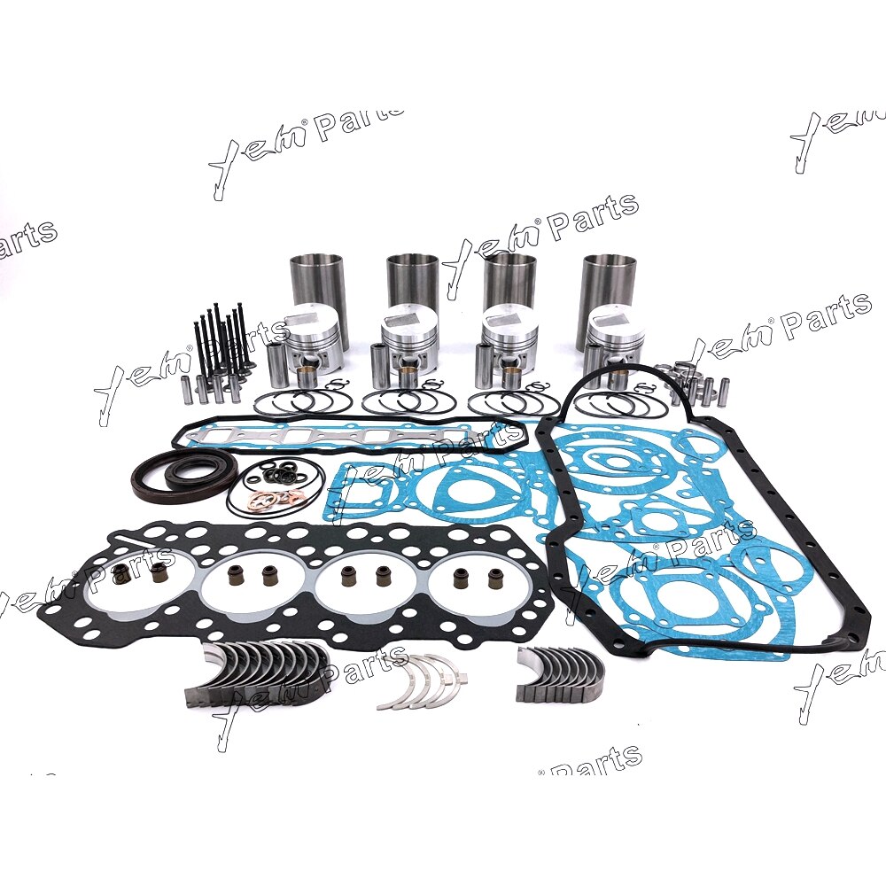 YEM Engine Parts Engine Rebuild Kit+Water&Oil Pump For Mitsubishi S4Q S4Q2 Clark Forklift 19-42KW For Mitsubishi