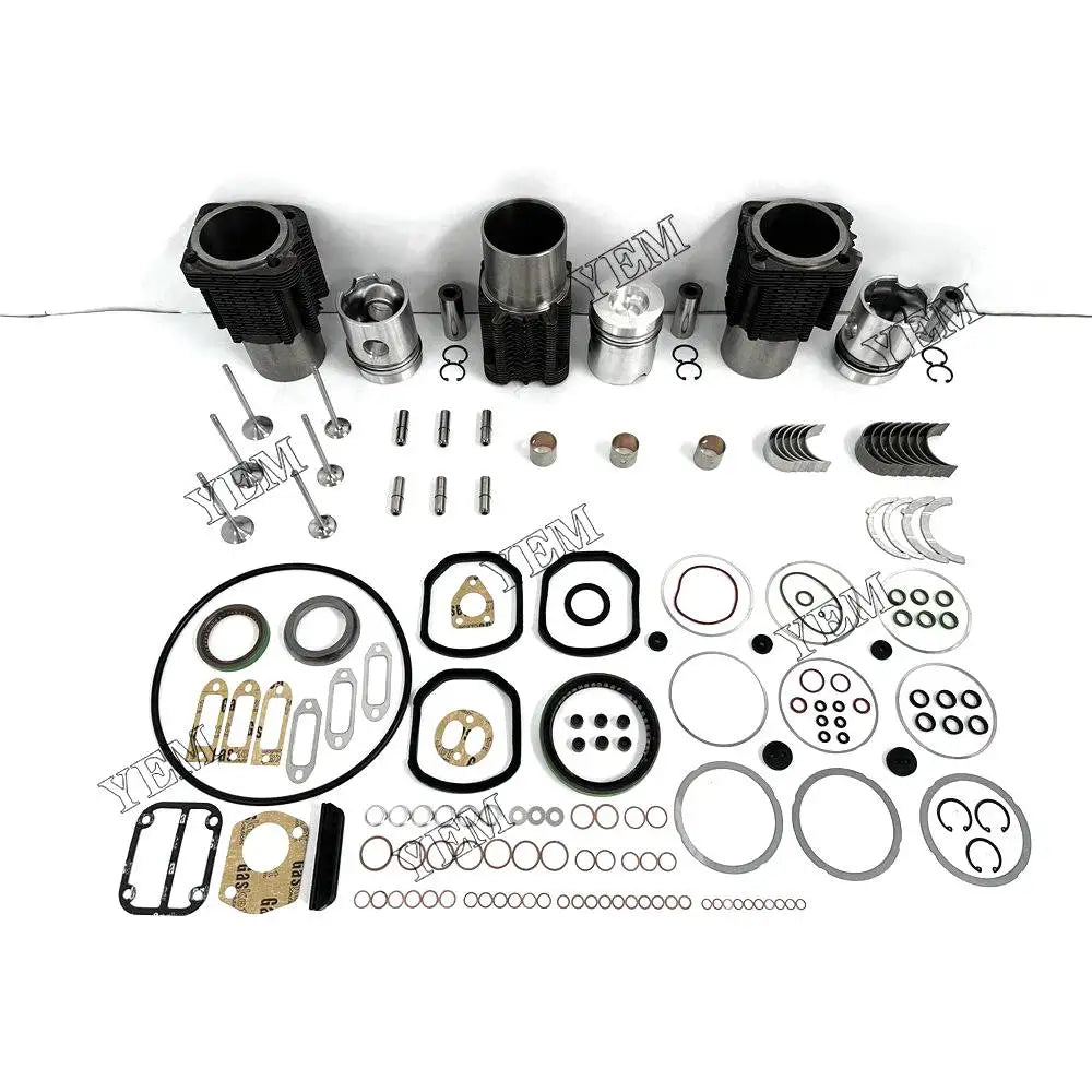 3X High performanceEngine Overhaul Rebuild Kit With Gasket Bearing Valve Set For Deutz F3L912 Engine YEMPARTS