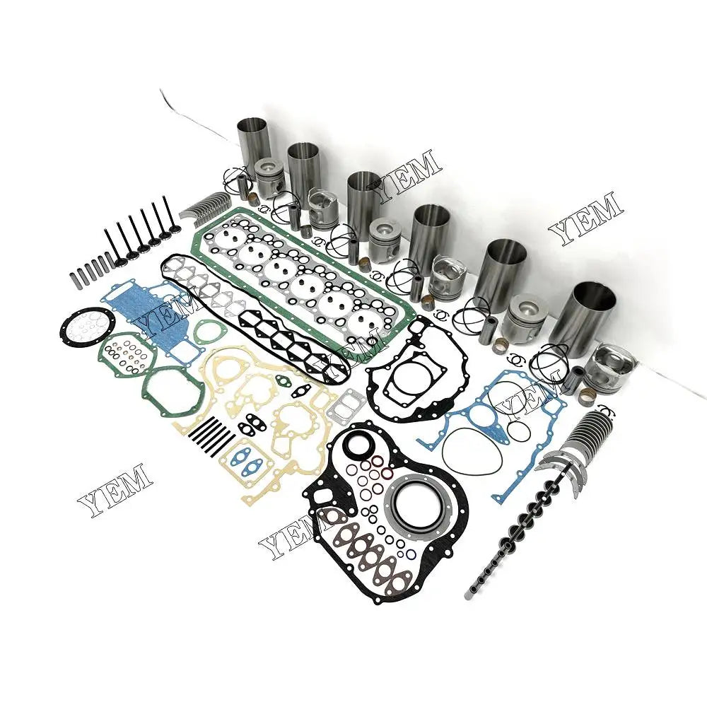 1 year warranty For Isuzu Overhaul Gasket Kit With Cylinder Gaskets Piston Rings Liner Bearing Valves 6D34 engine Parts YEMPARTS