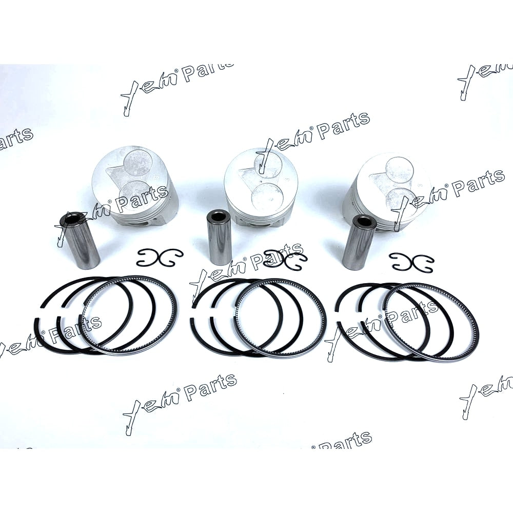 YEM Engine Parts 3 Sets STD Piston + Ring Kit 67mm For KUBOTA D722 D722EBH D722B Engine For Kubota