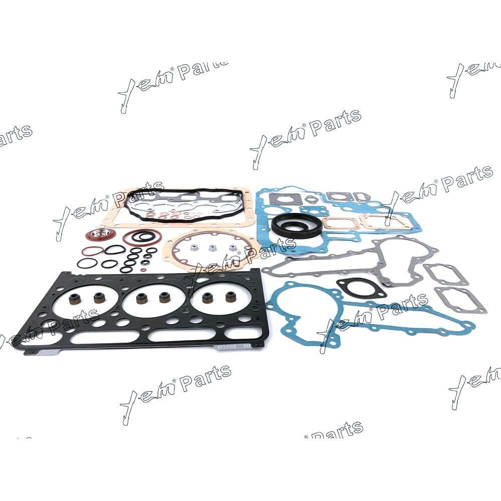 YEM Engine Parts Gasket Set 07916-29595 Fit For Kubota D1703 Engine Full Gasket Kit For Kubota
