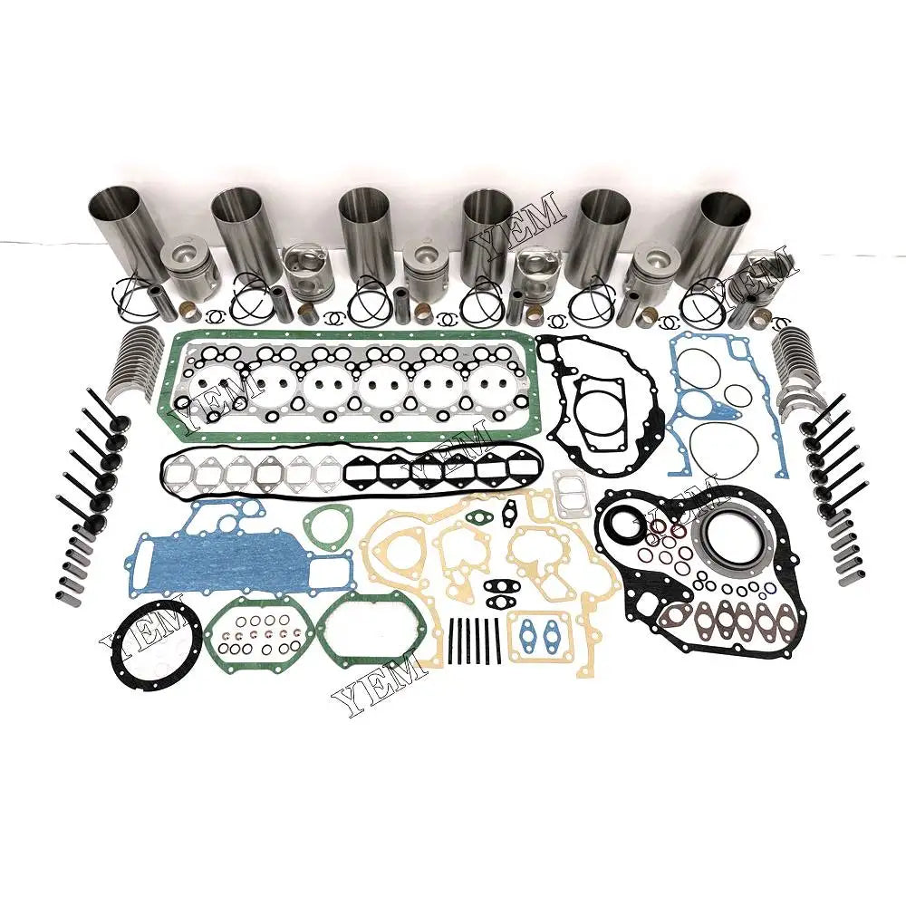 1 year warranty For Isuzu Overhaul Gasket Kit With Cylinder Gaskets Piston Rings Liner Bearing Valves 6D34 engine Parts YEMPARTS