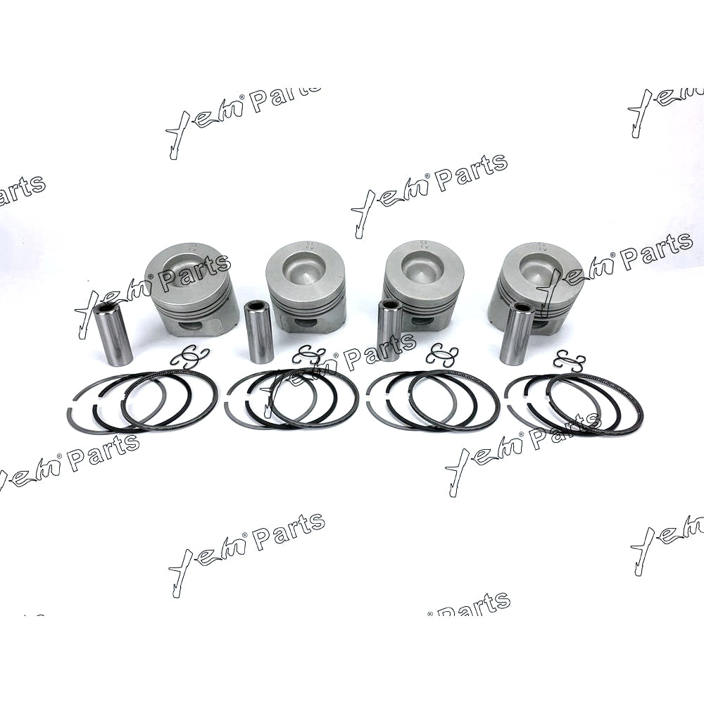 YEM Engine Parts 4 Set For Kubota V1902-DI STD Piston ( Clip & Pin ) 17365-21920 17365-2192 W Rings For Kubota