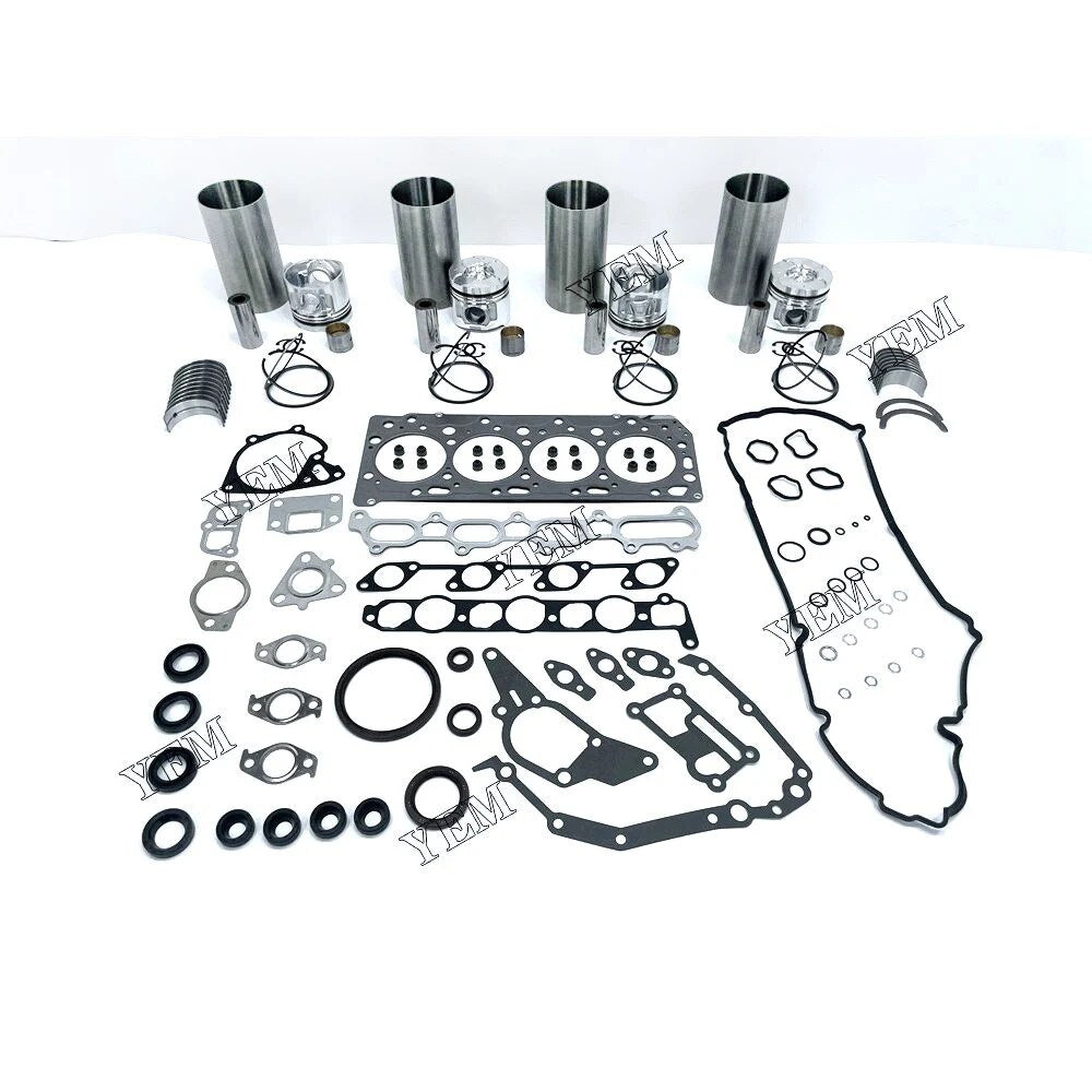 For Mitsubishi excavator engine 4D56 Engine Overhaul Rebuild Kit With Gasket Set Engine Valves Main Connrod Bearing YEMPARTS