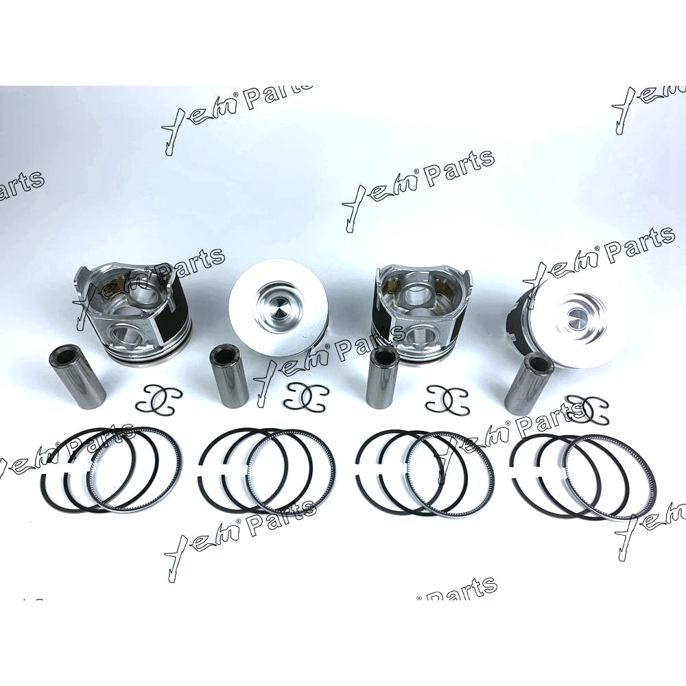 YEM Engine Parts Piston + Ring Kit Set STD 87mm For Kubota V2607 x4 PCS Engine Parts For Kubota
