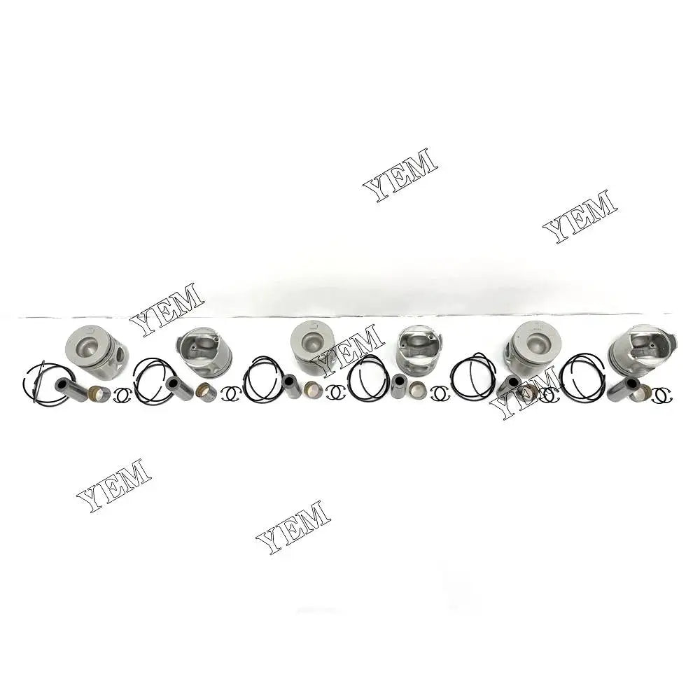 1 year warranty For Isuzu ME220454 Engine Piston With Cylinder Piston Ring STD 6D34 engine Parts YEMPARTS