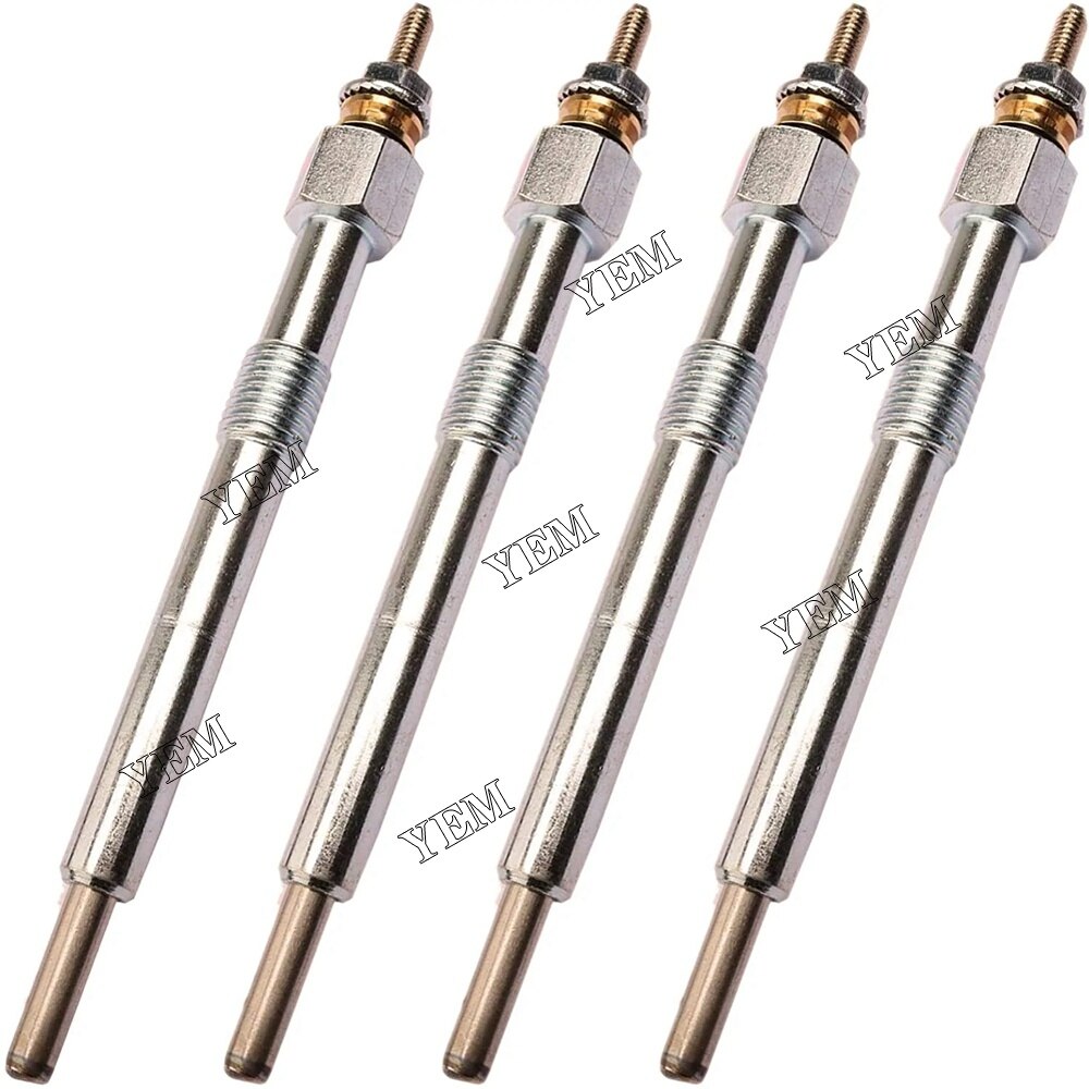 YEM Engine Parts 4pcs Glow plug For Bobcat S160 S185 S205 S550 S570 S590 T180/590 Kubota V2607-DI For Kubota