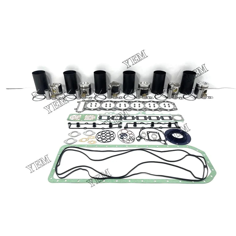 competitive price Engine Liner Kit With Full Gasket Set For Mitsubishi 6M60 excavator engine part YEMPARTS