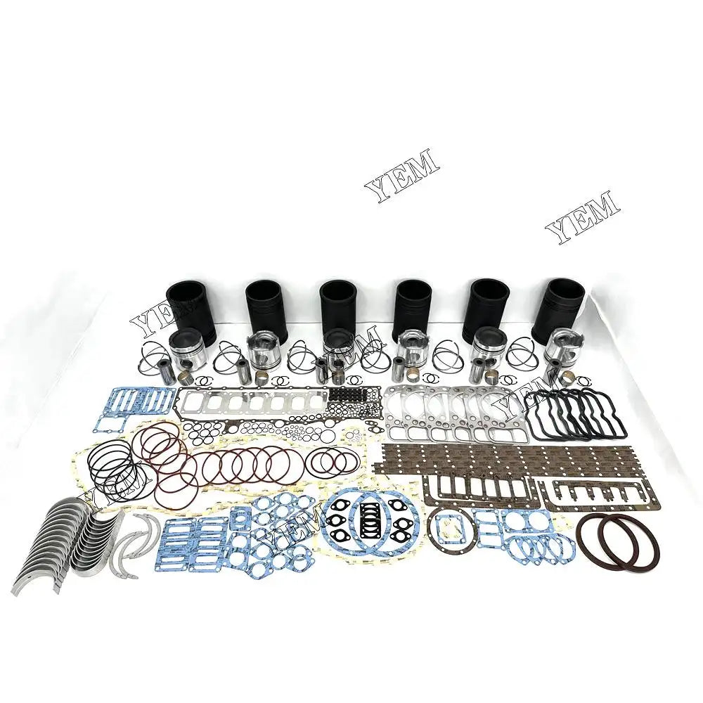1 year warranty For Mitsubishi Repair Kit With Head Gasket Set Cylinder Piston Rings Liner Bearings S6A2 engine Parts YEMPARTS
