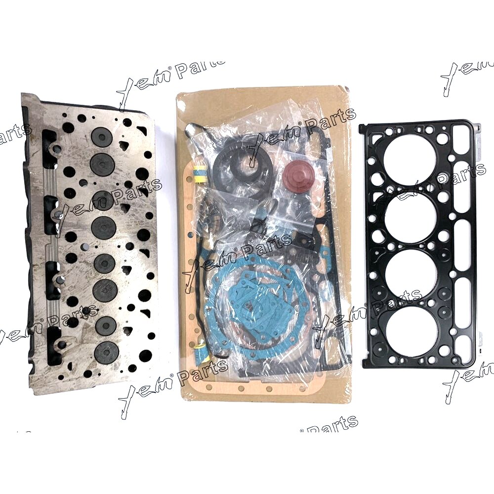 YEM Engine Parts V2003 Complete Cylinder Head + Full Gasket Set For Kubota For Bobcat 773 337 T190 For Kubota
