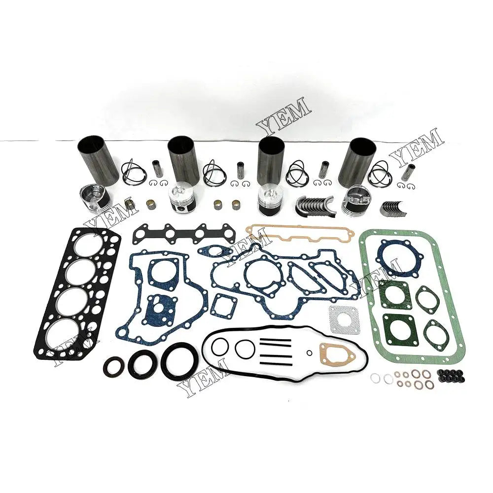 4X High performanceOverhaul Rebuild Kit With Gasket Set Bearing For Mitsubishi K4E-DI Engine YEMPARTS