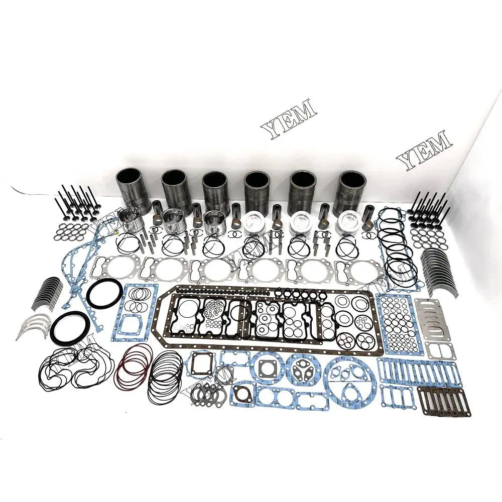 6X High performanceOverhaul Rebuild Kit With Gasket Set Bearing-Valve Train For Mitsubishi S6B3 Engine YEMPARTS