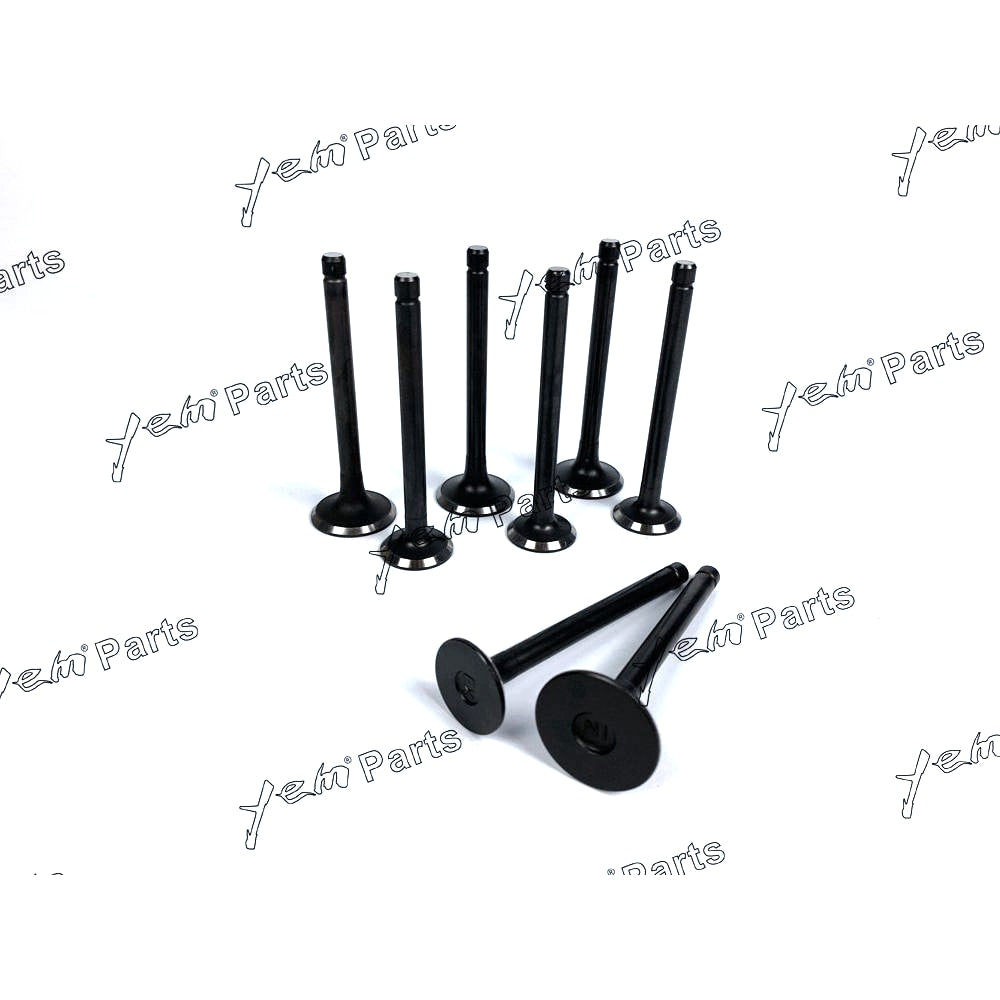 YEM Engine Parts Engine Valve Set For Kubota V1702 / V1902 - Intake x4 + Exhaust x4 Engine Parts For Kubota