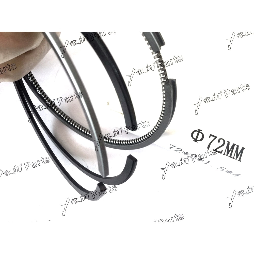 YEM Engine Parts 3 Sets D905 Piston Rings STD 72mm For Kubota Tractor Diesel Engine D905 For Kubota