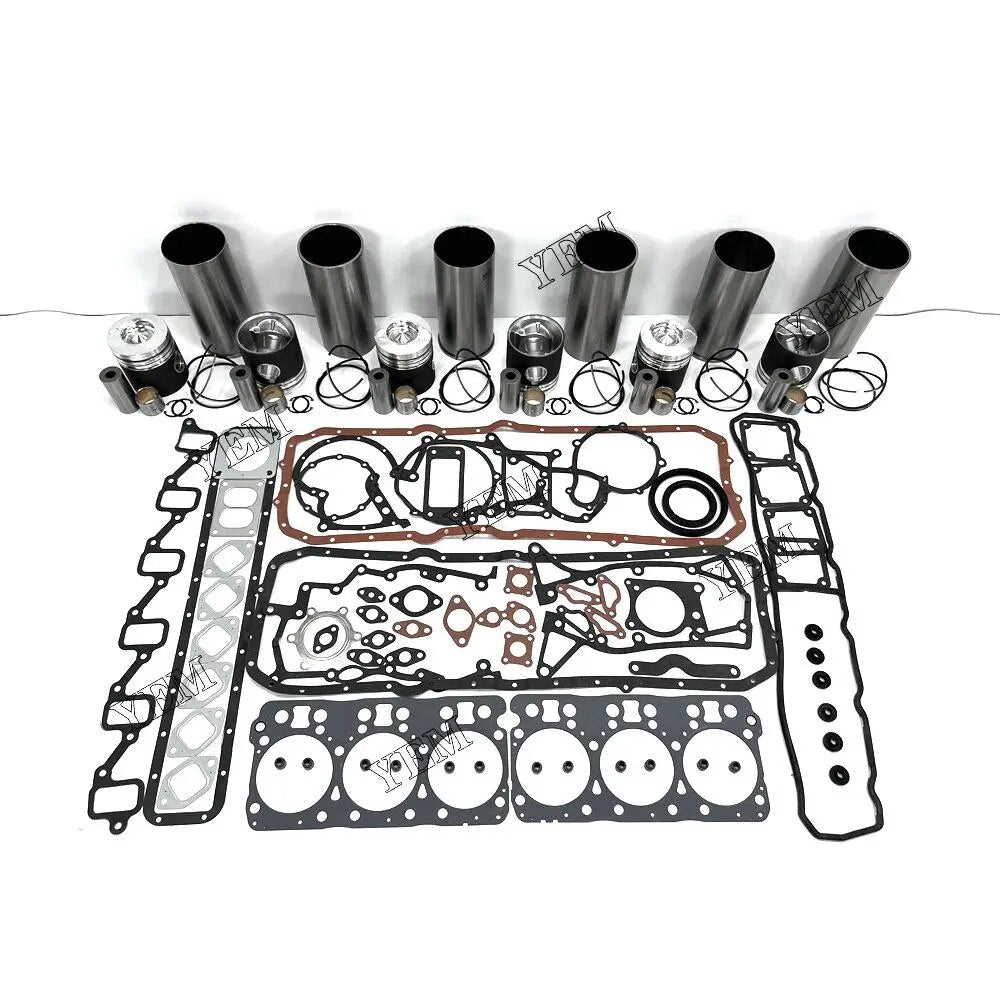 For Doosan excavator engine DE12T Rebuild Kit With Liner Piston Rings Full Gasket Kit YEMPARTS