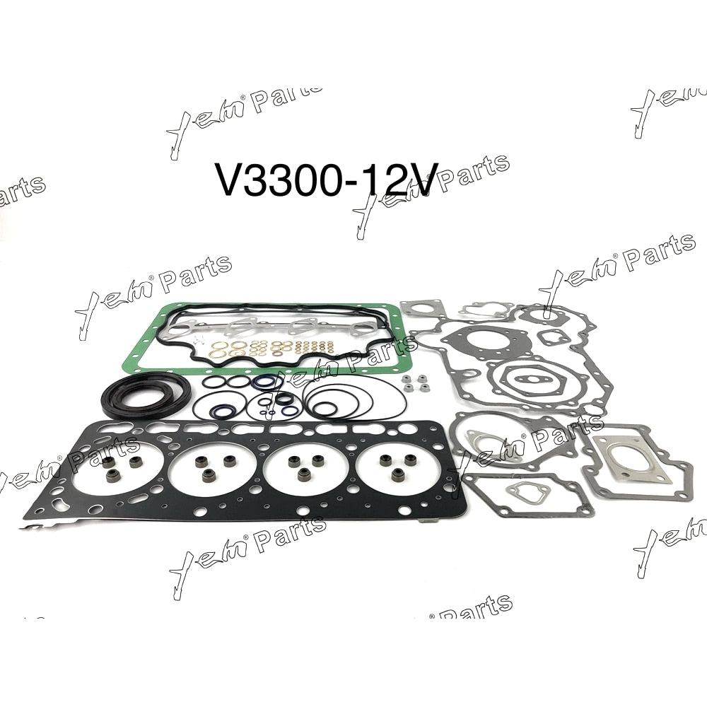 YEM Engine Parts Full Gasket Set For Kubota 4D98T / V3300-DIE Engine Parts For Kubota