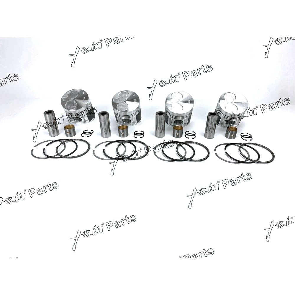 YEM Engine Parts Piston + Ring Kit Set Oversize 84mm (+0.50mm) For Shibaura N844 x4 (OIL RING 3MM) Engine Parts For Shibaura