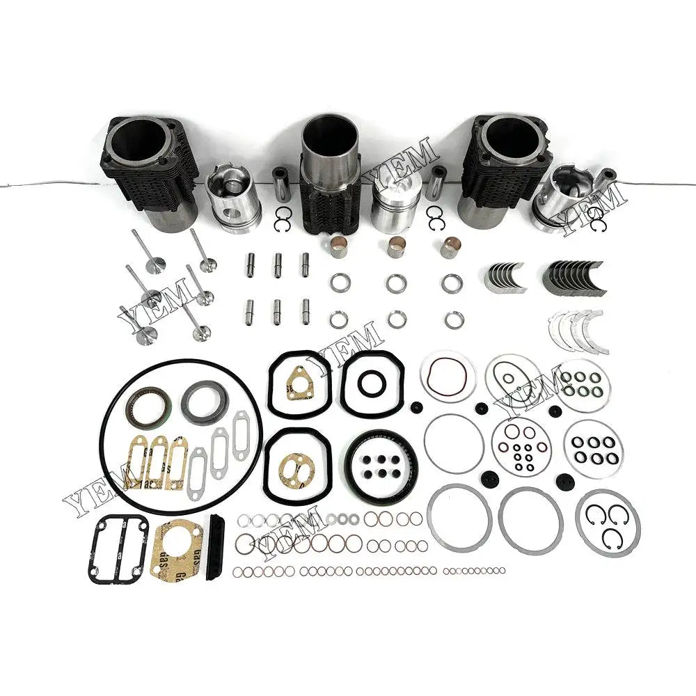 3X High performanceOverhaul Rebuild Kit With Gasket Set Bearing-Valve Train For Deutz F3L912 Engine YEMPARTS