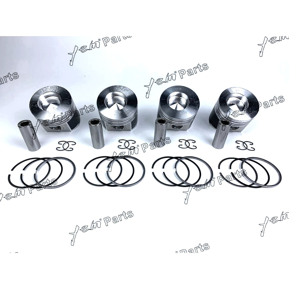 YEM Engine Parts 4 PCS For Kubota V2403 V2403-M V2203 STD Piston ( Clip & Pin ) 1G796-2111 with Rings For Kubota