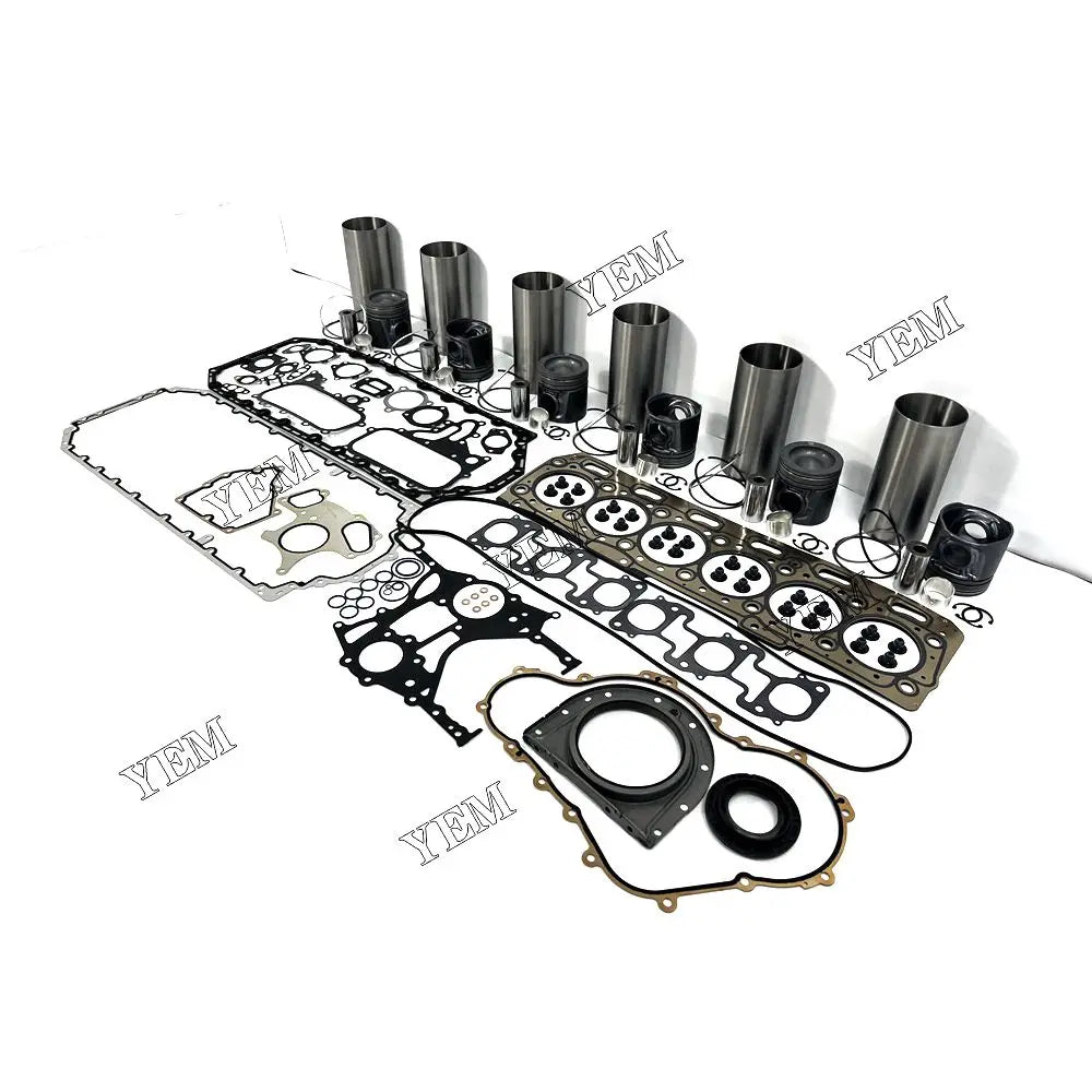 competitive price Engine Liner Kit With Full Gasket Set For Caterpillar C6.6-CR excavator engine part YEMPARTS