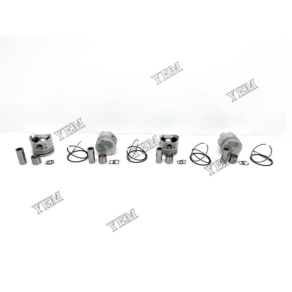 For Isuzu excavator engine 4FG1 Cylinder Piston Kit With Ring YEMPARTS