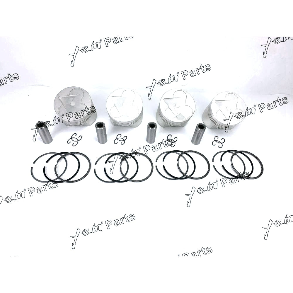 YEM Engine Parts Piston + Ring Kit Set STD 98mm For Kubota V3300-DI-E (1C050-21112) x4 PCS Engine Parts For Kubota