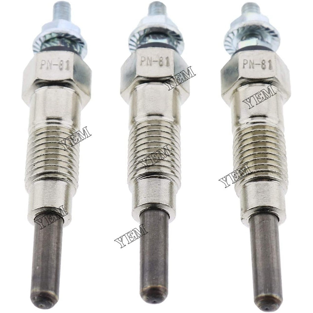GMAOLIHAIKA Lot de 3 bougies de préchauffage pour moteur Kubota 15261-65510 15521-65512 B6100 B7100 L2350 KH28L GMAOLIHAIKA Lot de 3 bougies de préchauffage pour moteur Kubota 15261-65510 15521-65512 B6100 B7100 L2350 KH28L