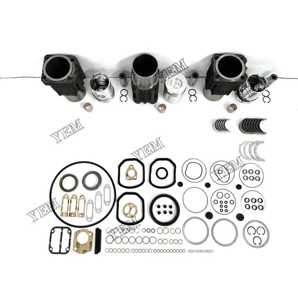 3X High performanceOverhaul Rebuild Kit With Gasket Set Bearing For Deutz F3L912 Engine YEMPARTS