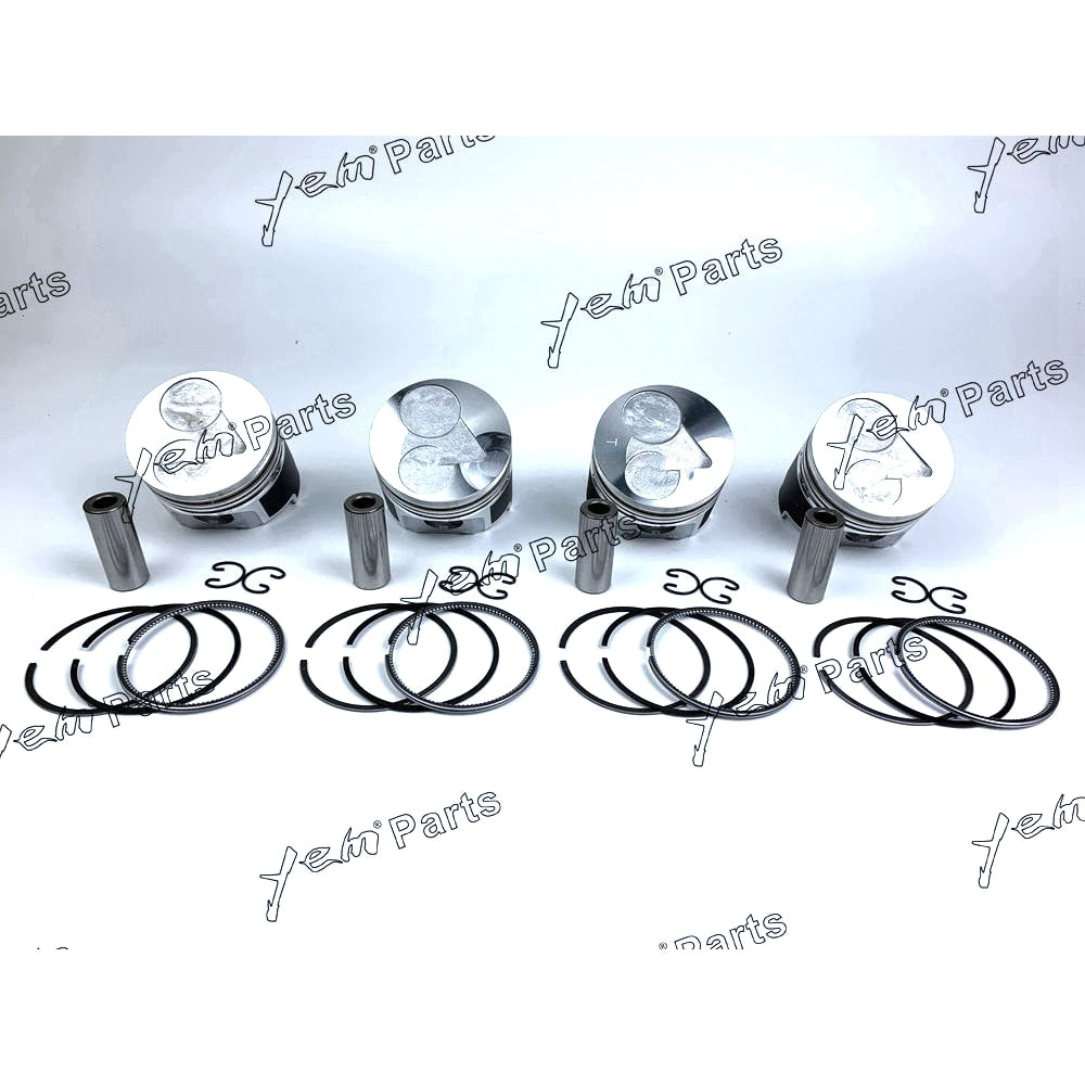 YEM Engine Parts 4 set STD Piston & Piston Ring 78mm For Kubota V1505 For Kubota
