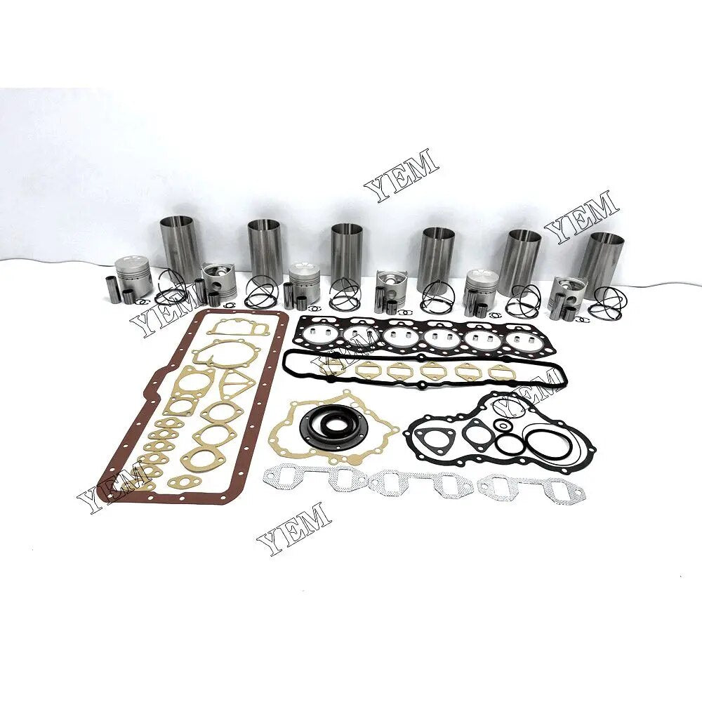 For Mitsubishi excavator engine 6DR5 Rebuild Kit With Liner Piston Rings Full Gasket Kit YEMPARTS