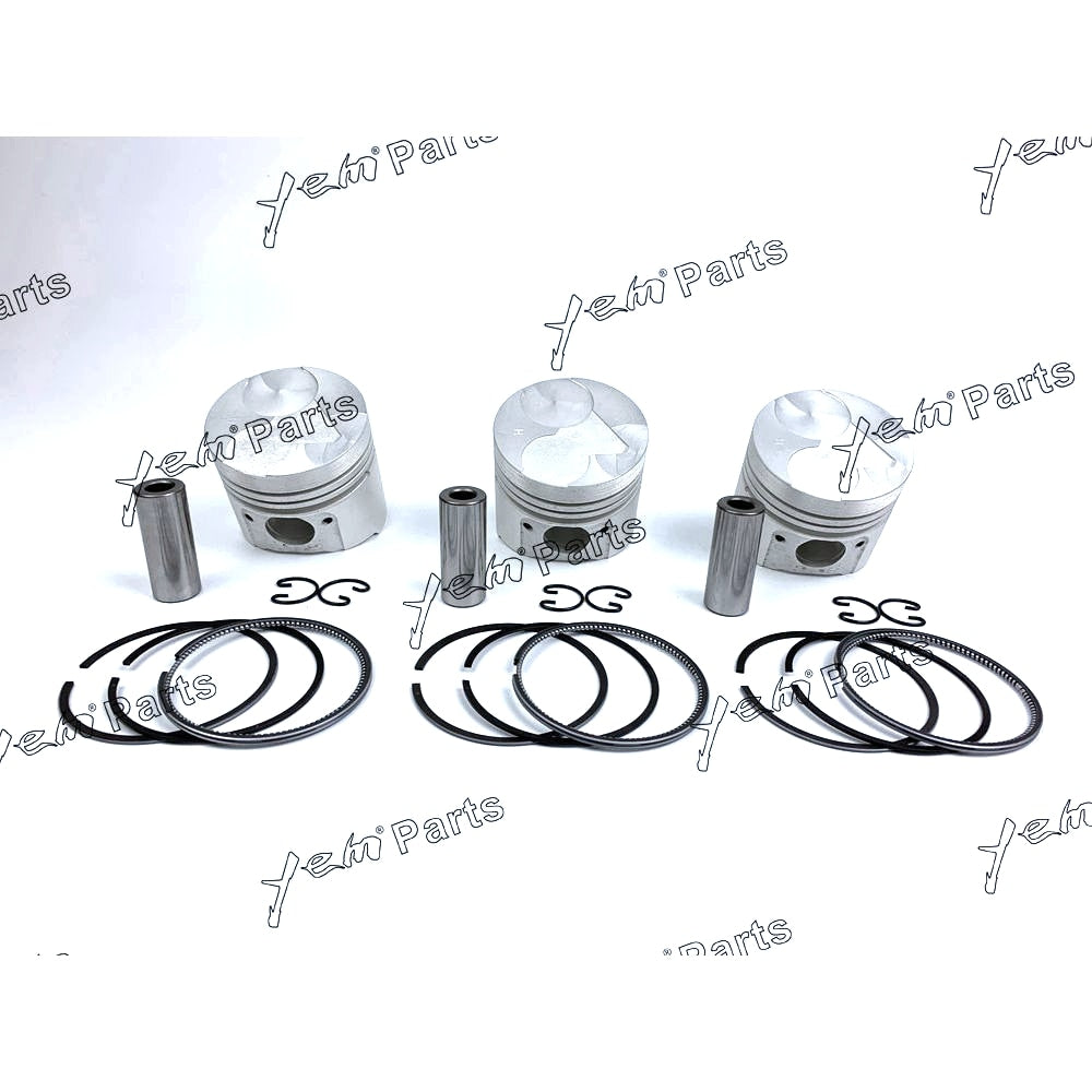YEM Engine Parts Piston + Ring Kit Set STD 72mm For Kubota D905 x3 PCS Engine Parts For Kubota