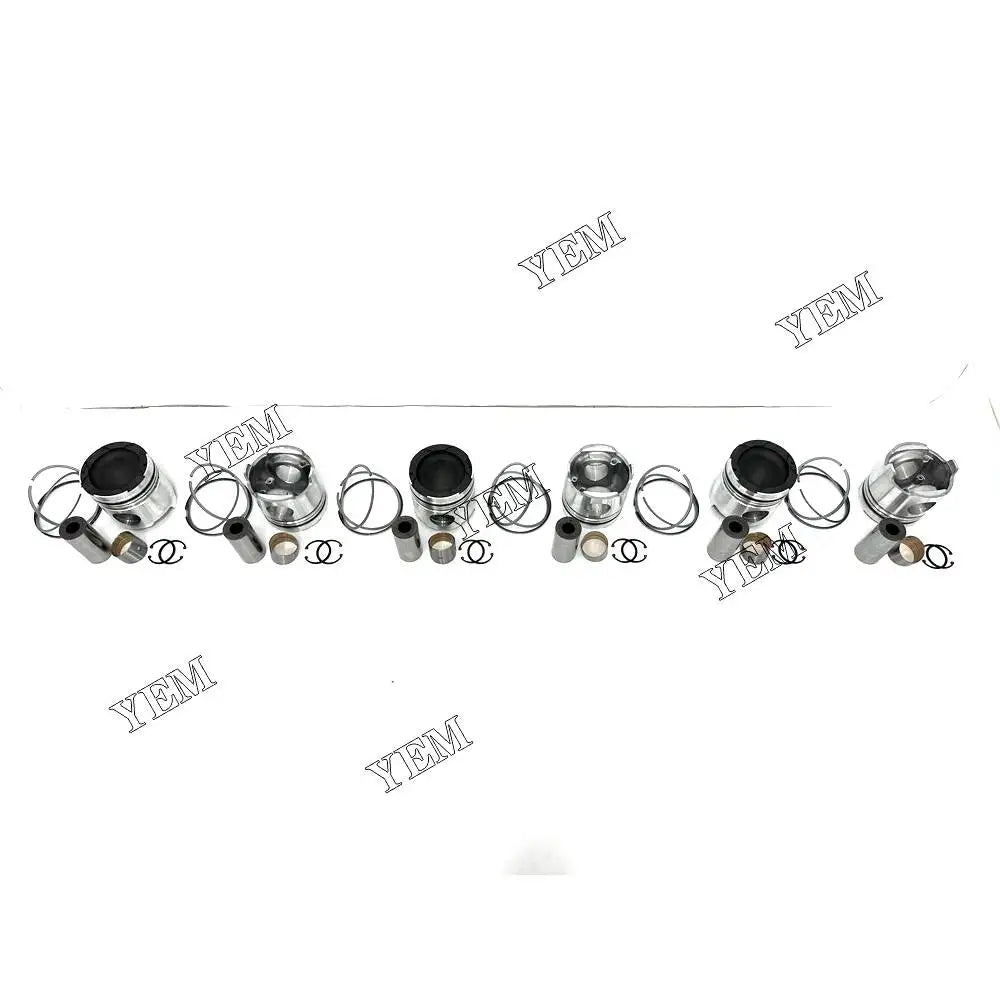 1 year warranty For Mitsubishi Cylinder Piston Kit With Piston Ring STD S6A2 engine Parts YEMPARTS