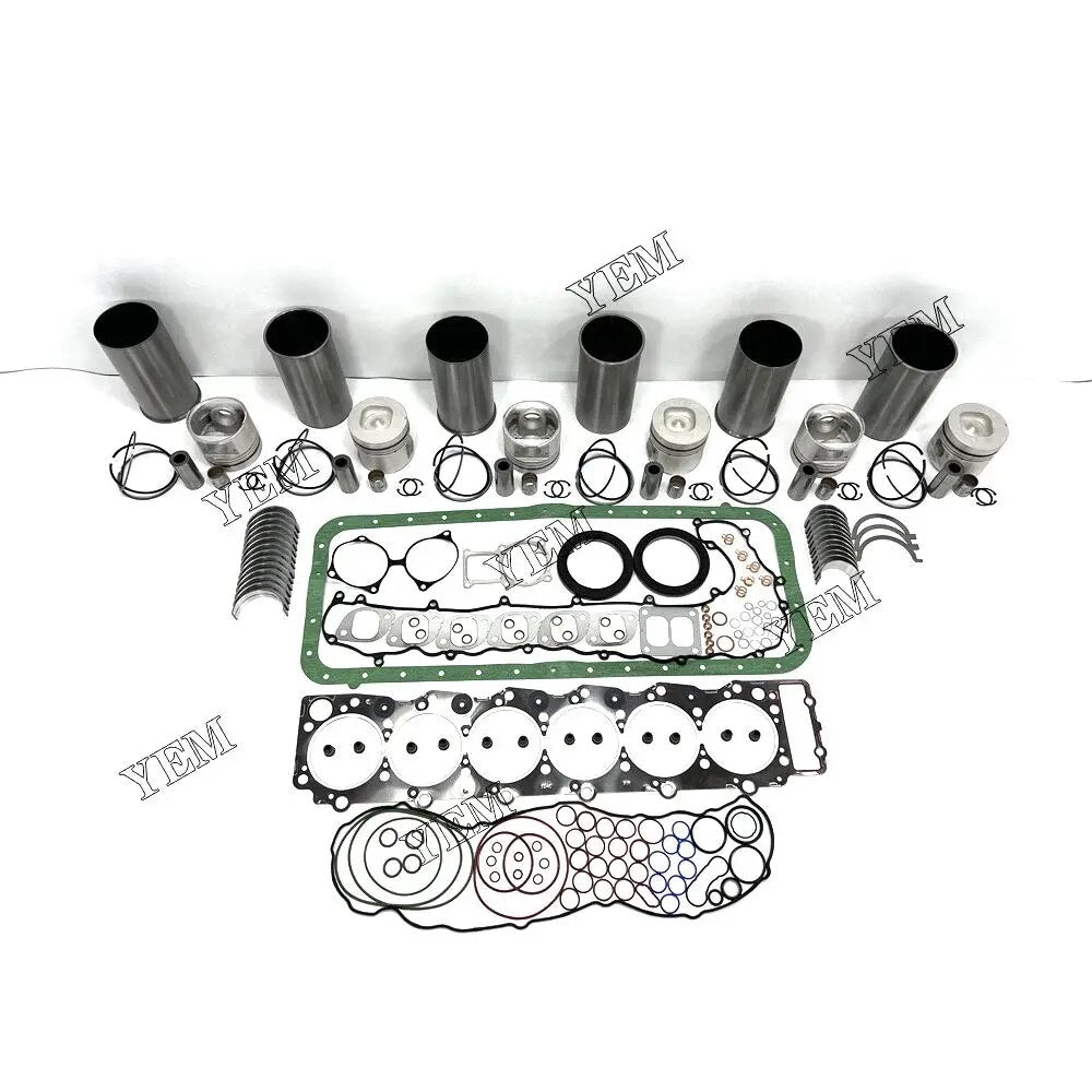 For Isuzu excavator engine 6HE1 Engine Overhaul Rebuild Kit With Gasket Set Engine Valves Main Connrod Bearing YEMPARTS