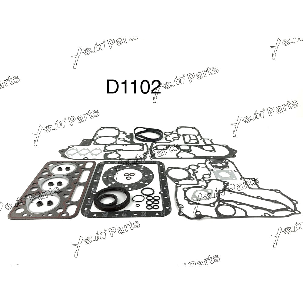YEM Engine Parts Full Gasket Set For Kubota D1102 / 3D76 Engine Parts For Kubota