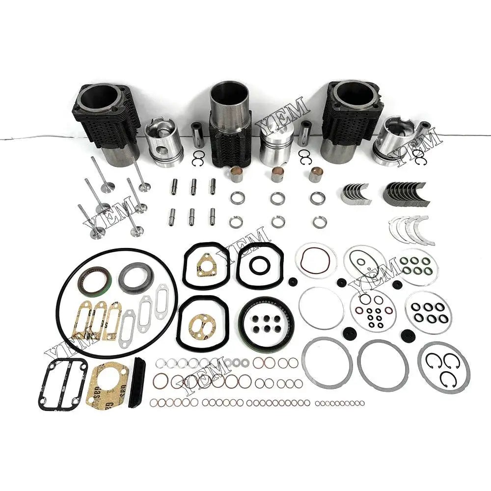 3X High performanceOverhaul Rebuild Kit With Gasket Set Bearing-Valve Train For Deutz F3L912 Engine YEMPARTS