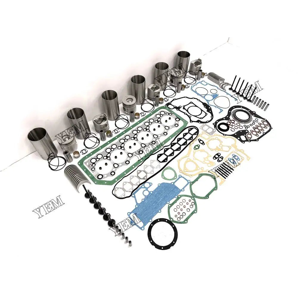 1 year warranty For Isuzu Overhaul Gasket Kit With Cylinder Gaskets Piston Rings Liner Bearing Valves 6D34 engine Parts YEMPARTS